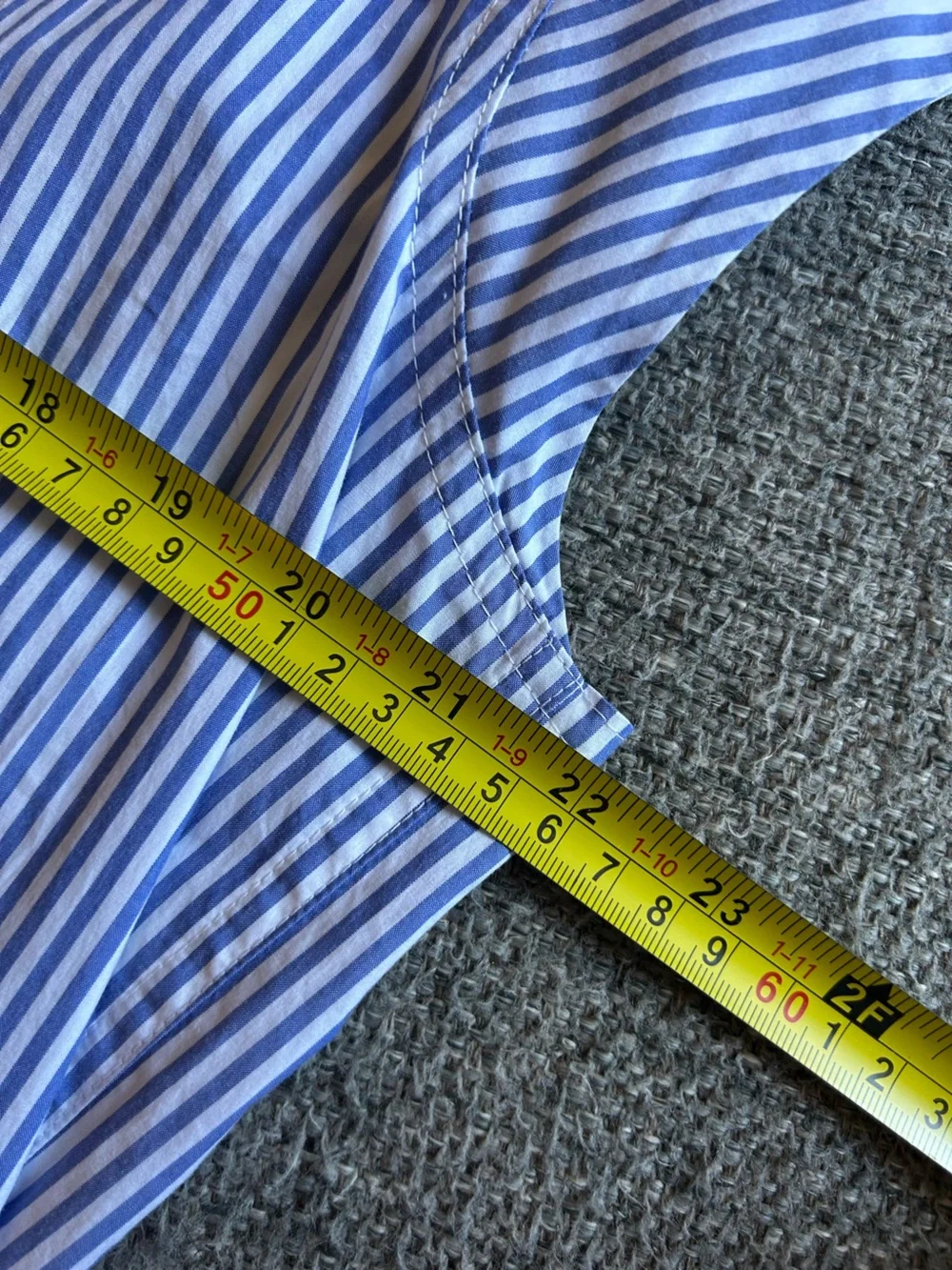 Vineyard Vines MarlinStriped Cap-Sleeve Tie-Hem Top - Blue/White | Size 14 - New